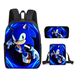 sonic backpack - fashion cartoon backpack cute print backpack travel daypack laptop backpack - hedgehog backpack