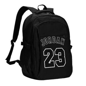 POYOMUK Basketball 23 Jordan Lightweight Backpack With Usb Charging Port Daypack Travel Rucksack