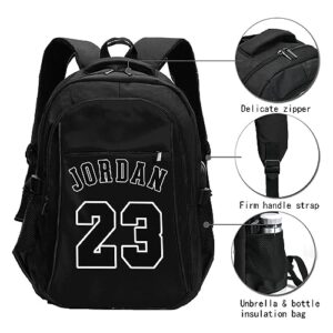 POYOMUK Basketball 23 Jordan Lightweight Backpack With Usb Charging Port Daypack Travel Rucksack