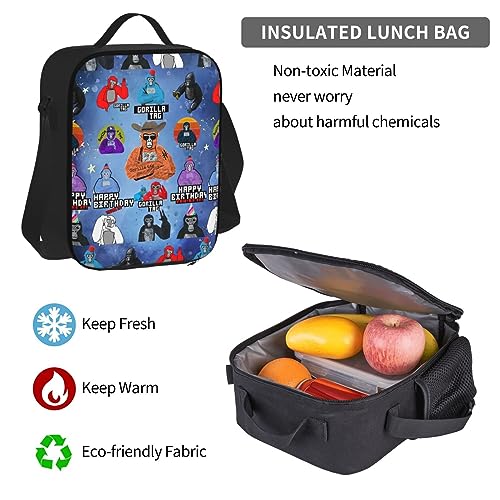 Moare Gorilla Tag Backpacks Set with Backpacks Lunch Bag Pencil Case Pencil Bag