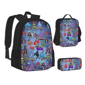 Moare Gorilla Tag Backpacks Set with Backpacks Lunch Bag Pencil Case Pencil Bag