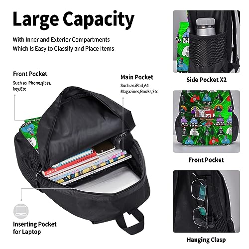 Moare Gorilla Tag Backpacks Set with Backpacks Lunch Bag Pencil Case Pencil Bag