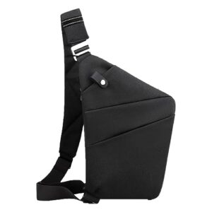 north carry slim sling bag, north carry slim sling bag for women & men, anti theft personal flex bag (black,right shoulder)