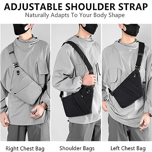 North Carry Slim Sling Bag, North Carry Slim Sling Bag for Women & Men, Anti Theft Personal Flex Bag (Black,Right Shoulder)