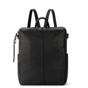 the sak los feliz backpack in leather, detachable shoulder strap, black