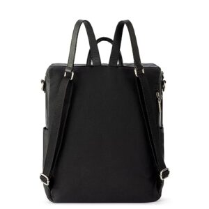 The Sak Los Feliz Backpack in Leather, Detachable Shoulder Strap, Black