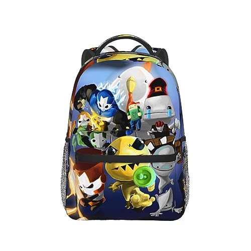 DSERC Castle Cartoon Crashers Anime Backpacks Laptop Backpack Unisex Cartoon Double Shoulder Bag for Camping Travel Daypack