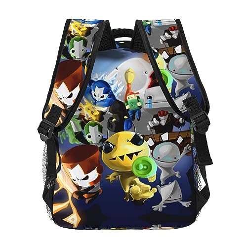 DSERC Castle Cartoon Crashers Anime Backpacks Laptop Backpack Unisex Cartoon Double Shoulder Bag for Camping Travel Daypack