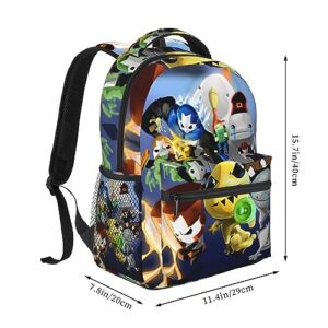 DSERC Castle Cartoon Crashers Anime Backpacks Laptop Backpack Unisex Cartoon Double Shoulder Bag for Camping Travel Daypack