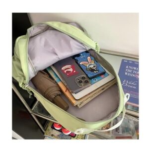 DUNBRI Trendy Solid Color Backpack Women Large Capacity Shoulder Bag Waterproof Travel Backpack Laptop Backpack for Men (Black)