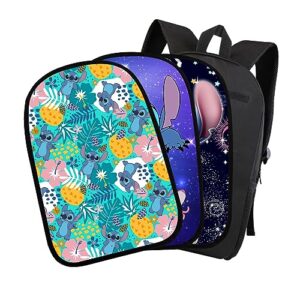 cute catoon backpack 3 pcs replaceable pattern backpacks casual travel daypack lightweight laptop bag