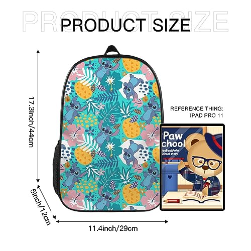 Cute Catoon Backpack 3 PCS Replaceable Pattern Backpacks Casual Travel Daypack Lightweight Laptop Bag