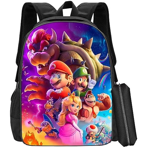 CTRIS Boys Backpacks Kids 17 Inch Anime Girls Bookbag Cartoon Schoolbag Laptop Backpack -1