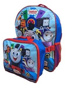 ruz thomas train and friends 16 inch backpack with detachable lunch box