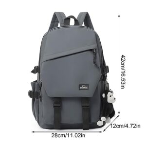 Lightweight School Bag Casual Daypack College Laptop Backpack For Men Women Water Travel Rucksack For Sports High School Middle Bookbag For Girls Camera Bags for Photographers Backpack (Grey, A)