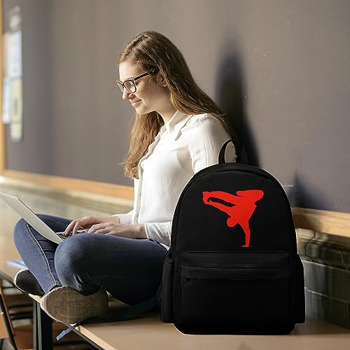 Break Dance Travel Backpack Lightweight 16.5 Inch Computer Laptop Bag Casual Daypack for Men Women