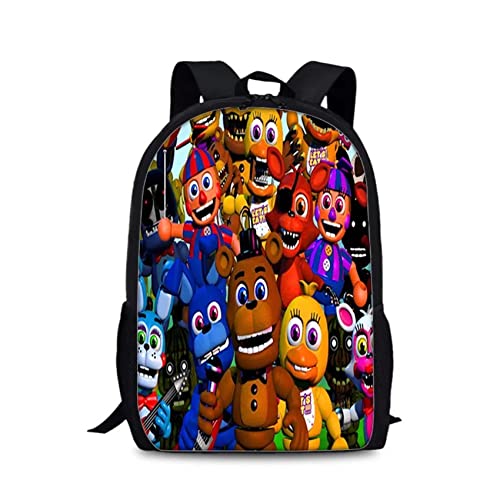 Unisex Five Nights at Freddy's 3D Print Knapsack Lightweight Students Daypack-Large Computer Bag for Daily Life