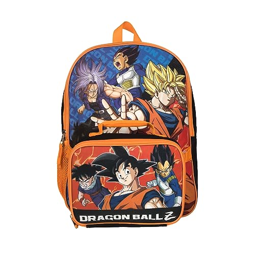 Bioworld Dragon Ball Z Saiyan Warriors 2-Piece 16" Youth Backpack & Lunch Kit Combo Set