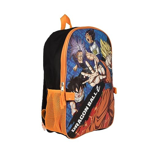 Bioworld Dragon Ball Z Saiyan Warriors 2-Piece 16" Youth Backpack & Lunch Kit Combo Set