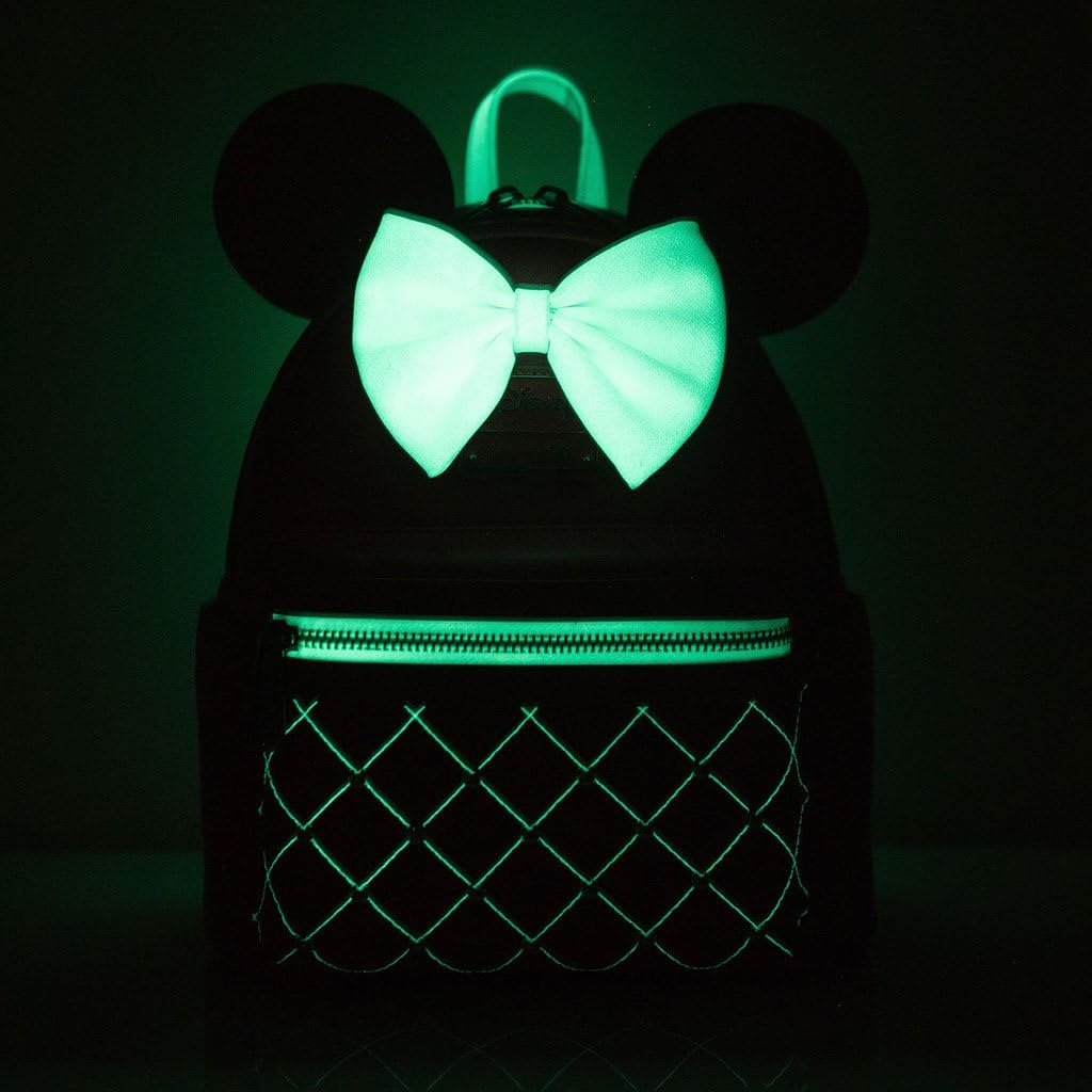 Loungefly Disney The Minnie Mouse Classic Series Women's Backpack - Glow in the Dark Glowberry