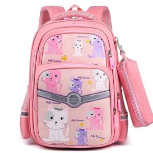 hapiki kawaii backpack with cute accessories 14 inch laptop casual travel daypacks new semester gifts aesthetic bag (01-pink,15.6 inch)