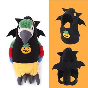 seis bird bat costume with wings funny halloween small pet hoodie pumpkin parrot apparel winter clothes for parakeet cockatiel sun conure (l (chest circumference 11"/28cm))
