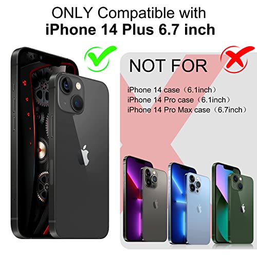 AMILIFECASES Clear iPhone 14 Plus Case,with Screen Protector,Waterproof iPhone 14 Plus Protective Case for Men Women,Apple iPhone 14 Plus Phone Case Heavy Duty Shock Proof