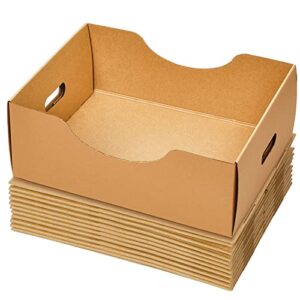 10 pcs disposable litter box for cats kitty box small disposable paper cat litter trays cardboard litter tray for cats small pets liner animals home indoor outdoor, 15.7 x 11.8 x 5.9 inch