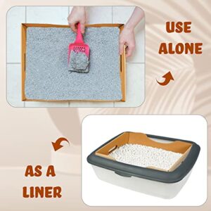 10 Pcs Disposable Litter Box for Cats Kitty Box Small Disposable Paper Cat Litter Trays Cardboard Litter Tray for Cats Small Pets Liner Animals Home Indoor Outdoor, 15.7 x 11.8 x 5.9 Inch