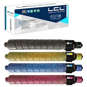 lcl compatible toner cartridge replacement for ricoh 841578 841423 841422 841421 mp c3001 mpc3001 mp c3501 mpc3501 ld630 ld635 c9130 c9135 (4-pack kcmy)