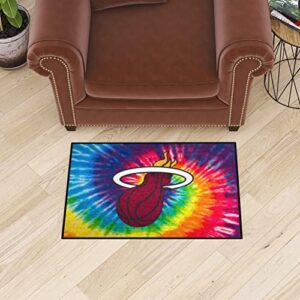 FANMATS 34397 Miami Heat Tie Dye Starter Mat Accent Rug - 19in. x 30in.