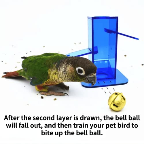 Barn Eleven Parrot Foraging Toys with Bell, Bird Training Toy, Bird Interactive Intelligence Toy for Budgies Parakeets Cockatiels Conure