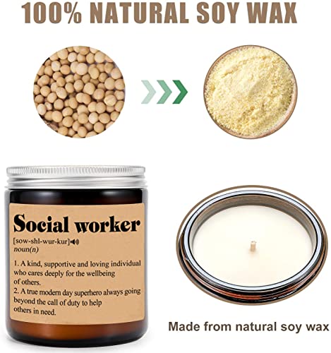 Social Worker Gift Candle - Social Worker Definition Candle Gift - Appreciation Gift - Thank You Gift Candle - Coworker Gift Candle