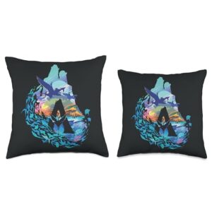 Avatar Way of Water Above and Below The Waves Throw Pillow, 18x18, Multicolor