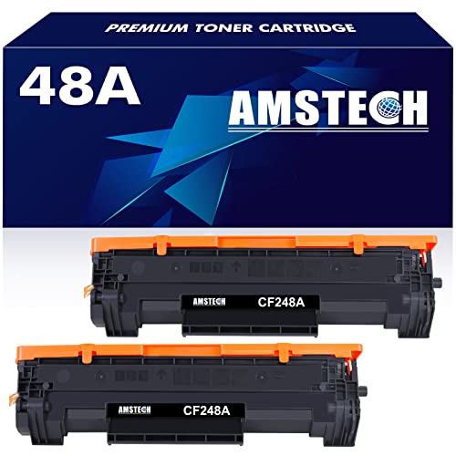 48A CF248A Toner Cartridge 2-Pack Compatible Replacement for HP 48A CF248A Toner Cartridge for HP Laserjet Pro M15w M29w M30w M31w MFP M28w M28a M29a M15a M16a M16w Printer Toner Black