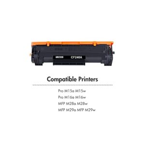 48A CF248A Toner Cartridge 2-Pack Compatible Replacement for HP 48A CF248A Toner Cartridge for HP Laserjet Pro M15w M29w M30w M31w MFP M28w M28a M29a M15a M16a M16w Printer Toner Black