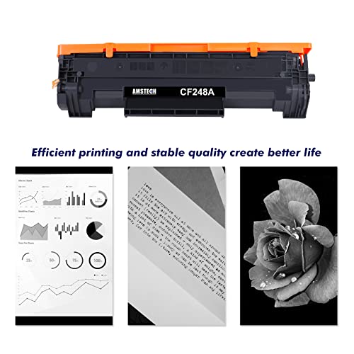 48A CF248A Toner Cartridge 2-Pack Compatible Replacement for HP 48A CF248A Toner Cartridge for HP Laserjet Pro M15w M29w M30w M31w MFP M28w M28a M29a M15a M16a M16w Printer Toner Black