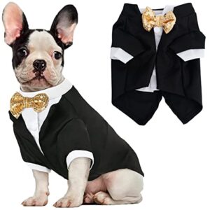 dog tuxedo, formal dog clothes shirt costume wedding attire party bow tie suit, dog outfit for small medium large dogs cats, halloween pet costumes birthday puppy clothing christmas apparel (xxl)