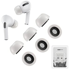 larger size only | memory foam replacement premium ear tips for apple airpods pro wireless earbuds, ultra-comfort, noise reduction, anti-slip eartips, fit in the charging case