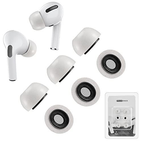 Larger Size Only | Memory Foam Replacement Premium Ear Tips for Apple Airpods Pro Wireless Earbuds, Ultra-Comfort, Noise Reduction, Anti-Slip Eartips, Fit in The Charging Case