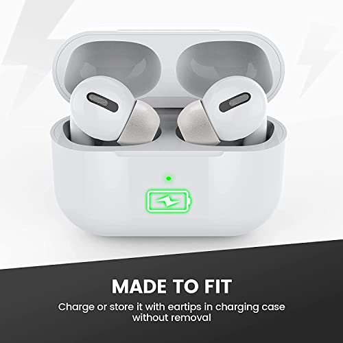 Larger Size Only | Memory Foam Replacement Premium Ear Tips for Apple Airpods Pro Wireless Earbuds, Ultra-Comfort, Noise Reduction, Anti-Slip Eartips, Fit in The Charging Case