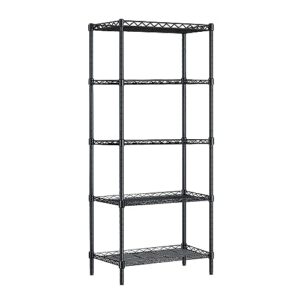 5-tier wire shelving unit and storage, shelves for storage height adjustable metal wire rack shelving for garage kitchen pantry closet laundry bathroom load 440lbs (21.5w x 11.5d x 59.5h inch)