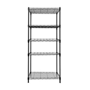 5-Tier Wire Shelving Unit and Storage, Shelves for Storage Height Adjustable Metal Wire Rack Shelving for Garage Kitchen Pantry Closet Laundry Bathroom Load 440LBS (21.5W x 11.5D x 59.5H inch)