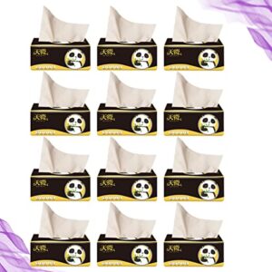 DOITOOL Paper Tissues 12bag Household Extraction Tissues Wood Pulp Paper Bag Toilet Napkins Paper Extraction