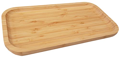 VICUKIE Bamboo Tray, Bathroom Tray, Bamboo Tray for Bathroom and Home Decor, Toilet Tank Top Tray for Organizing and Decor Display