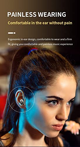 Bluetooth Headphones V5.3 Wireless Earbuds 48HRS Standby Battery Life with Wireless Charging Case & LED Power Display Deep Bass IPX7 Waterproof Earphones Microphone Stereo Headset for iPhone & Android