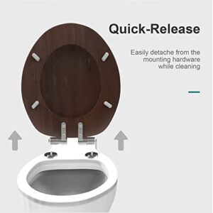 toilet seats elongated, Enameled Wooden Toilet Seat for standard toilets, Slow close Design, Quick release mechanism, Easy Clean and Install