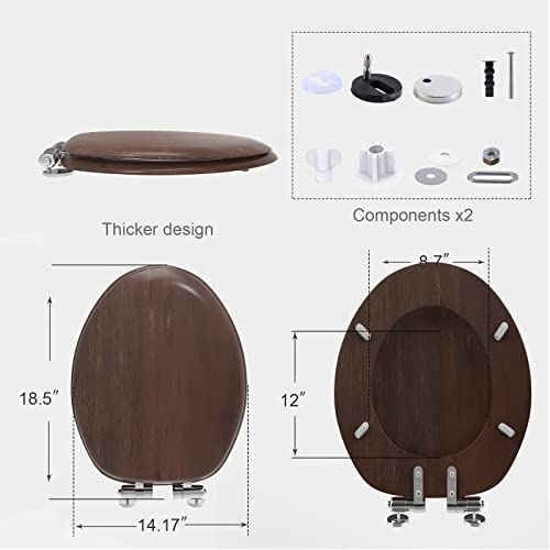 toilet seats elongated, Enameled Wooden Toilet Seat for standard toilets, Slow close Design, Quick release mechanism, Easy Clean and Install