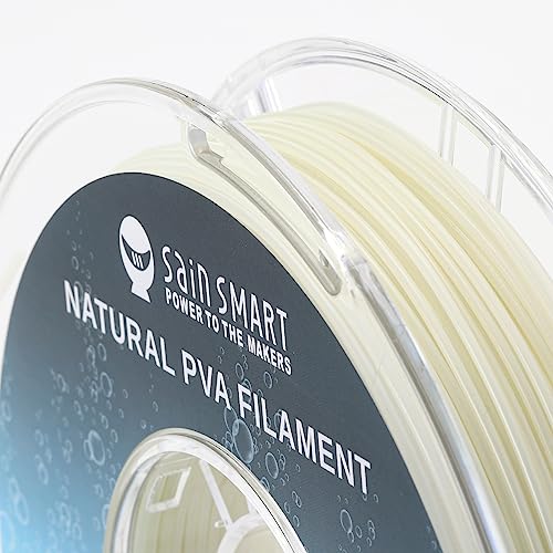 SainSmart 1.75mm PVA Dissolvable 3D Printers Filament, Upgrade Water Soluble Support Filament for 3D Printers -0.5kg/1.1lbs (Natural), Dimensional Accuracy +/- 0.05mm