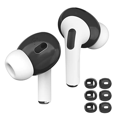 [Fit in Case] Ear Tips for AirPods Pro 2 DamonLight 3 Pairs Anti Scratches Add Grip Sport Covers [US Patent Registered] Compatible with AirPods Pro 2nd Generation (Black)